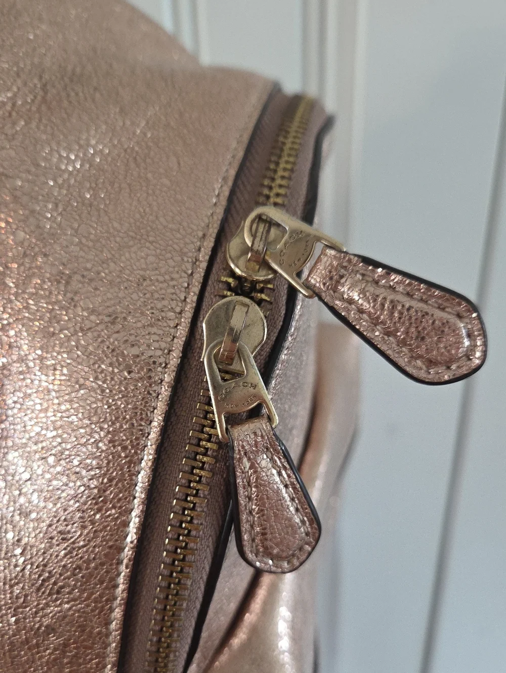 Coach Rose Gold Mini Backpack Bag